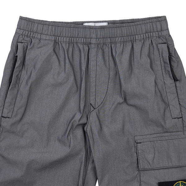 Stone Island Logo-patch Track Shorts In Gray