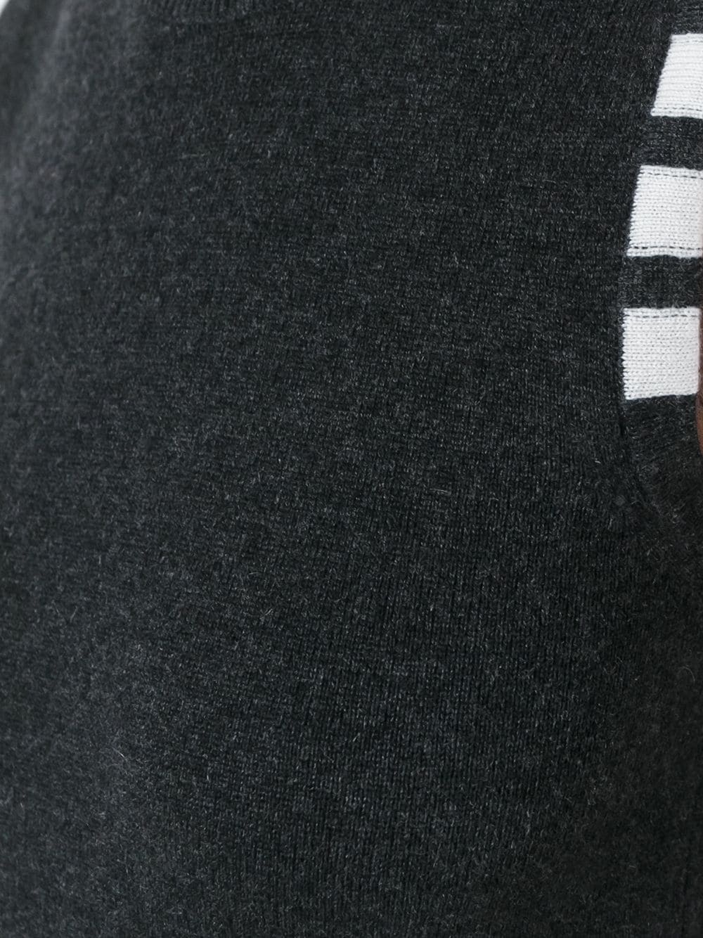 Thom Browne Cashmere Sleeveless Sweater Stripe Detail In Gray
