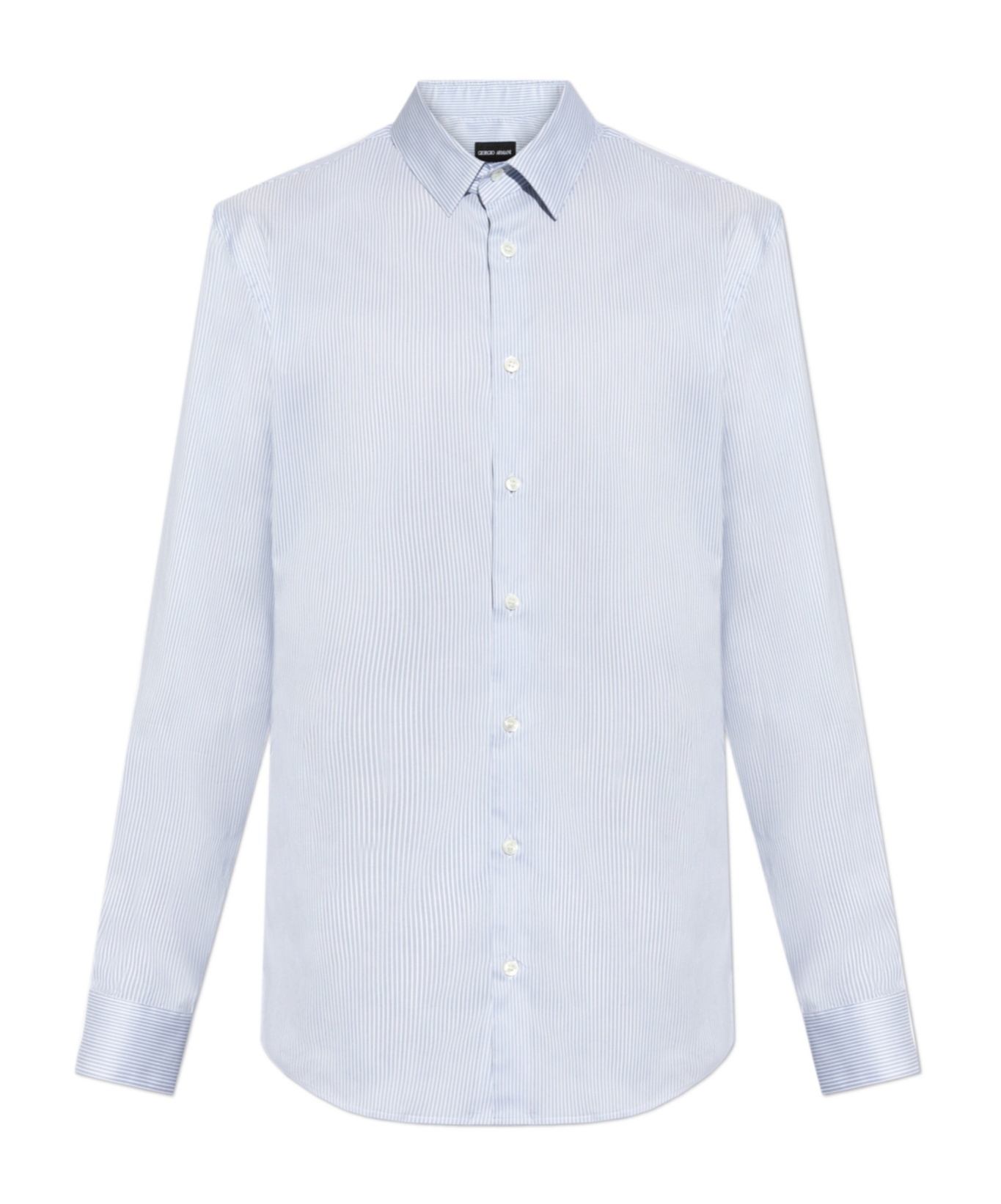 Giorgio Armani Shirt With Striped Pattern In Blue