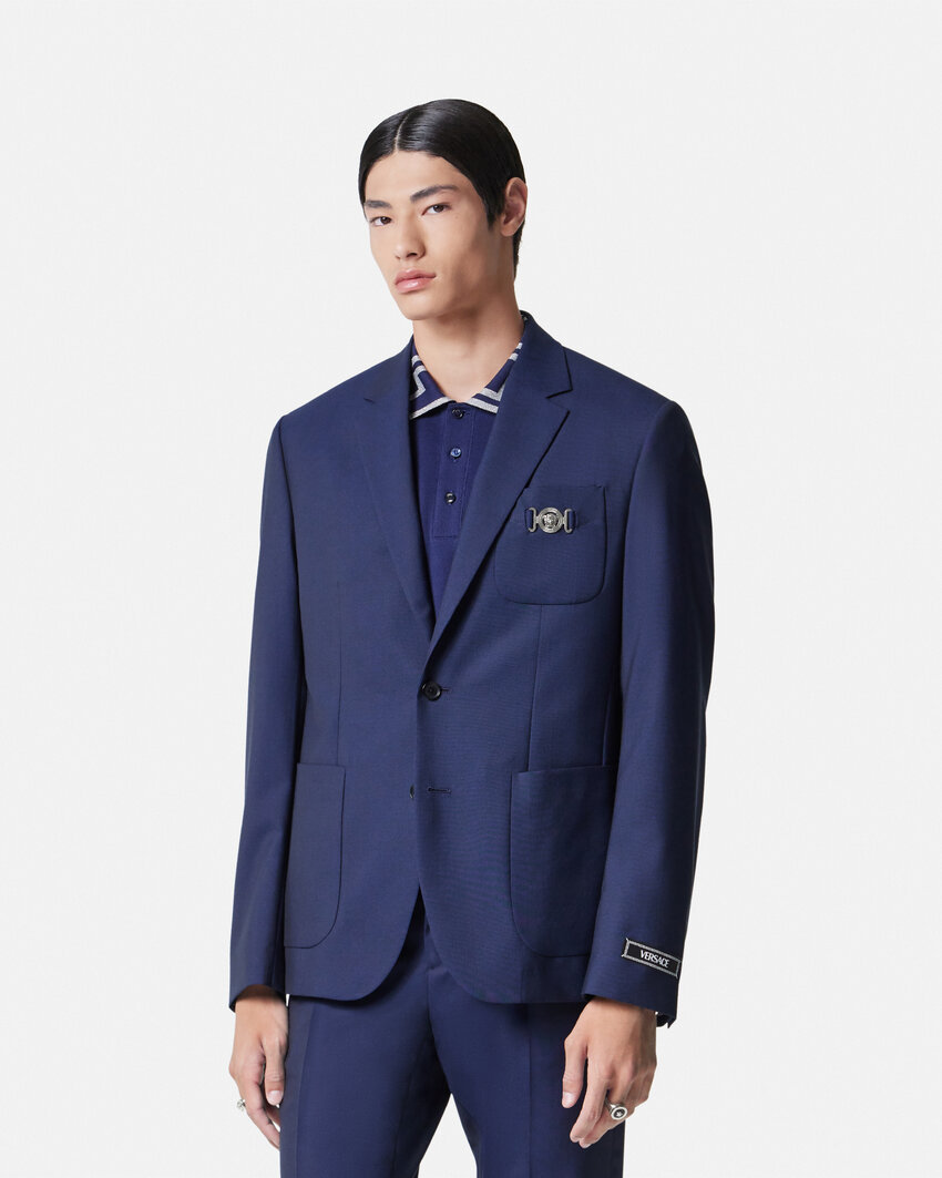 Versace Formal Jacket In Blue