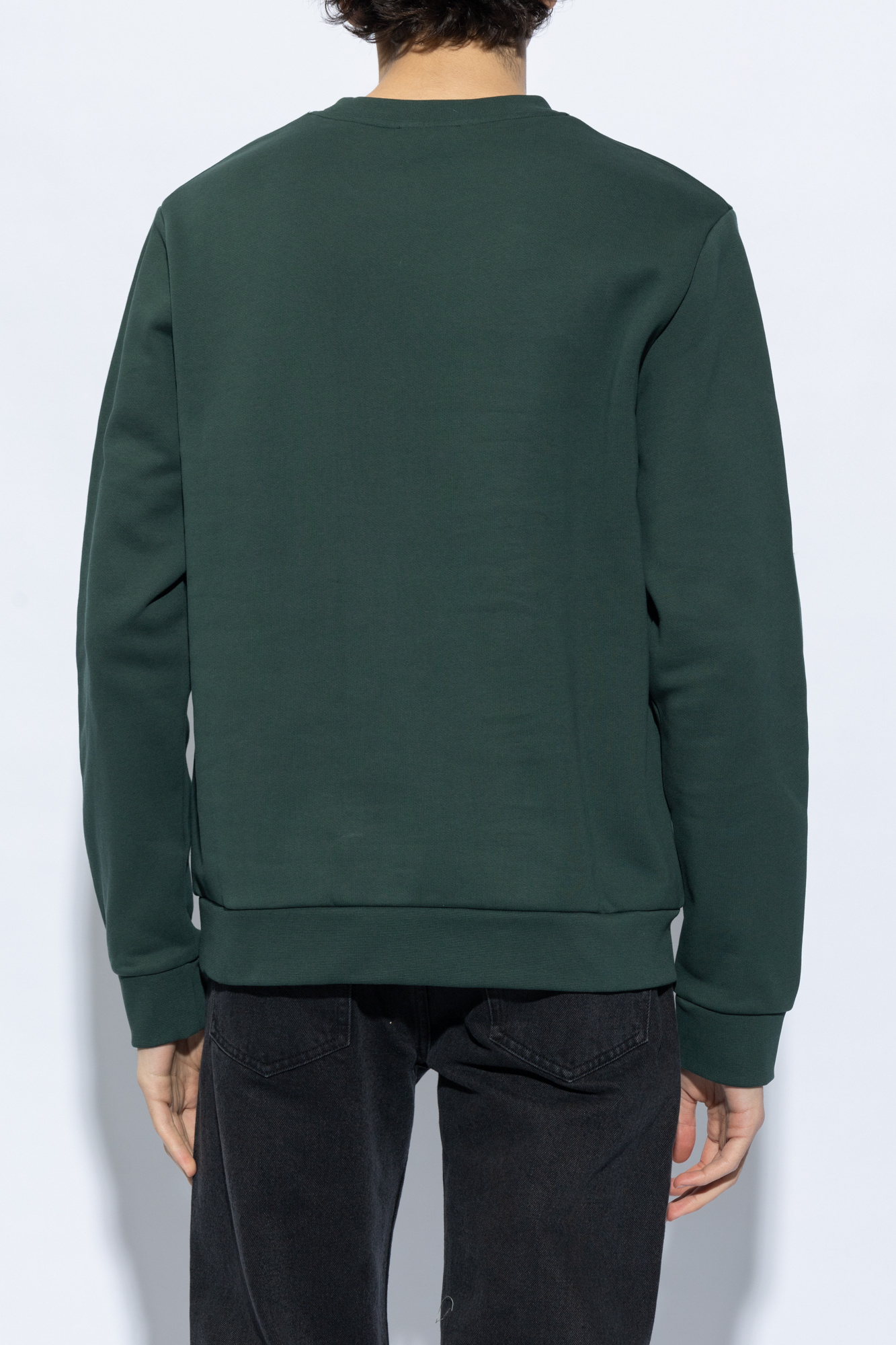Apc A.p.c. Rider Logo-embroidered Crewneck Sweatshirt In Green