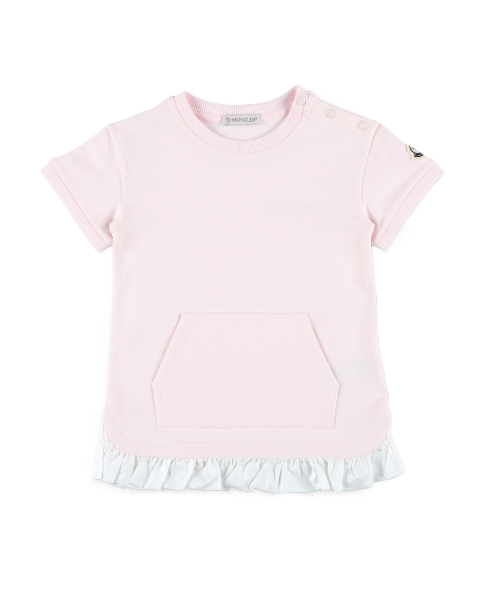 Moncler Round Neck Dress In White