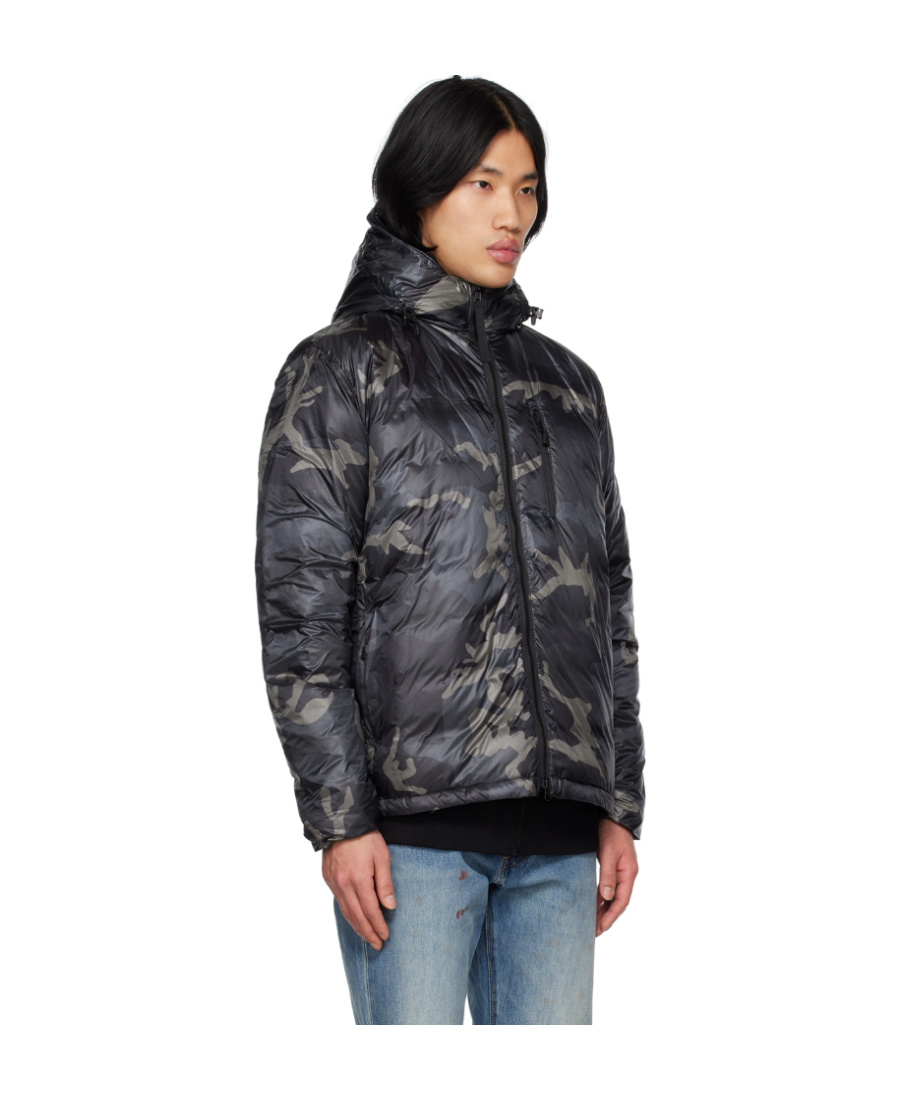 Canada Goose Logo Quilted Down Jacket In Black