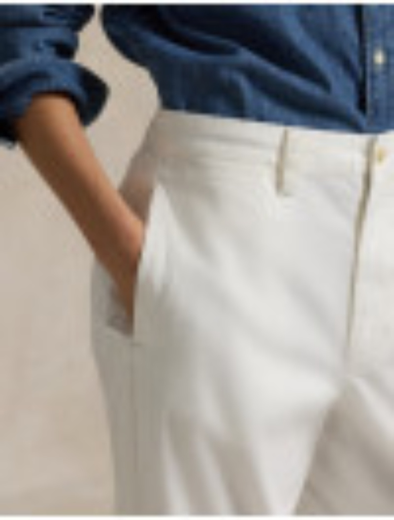 Polo Ralph Lauren Pleated Wide-leg Trousers In White