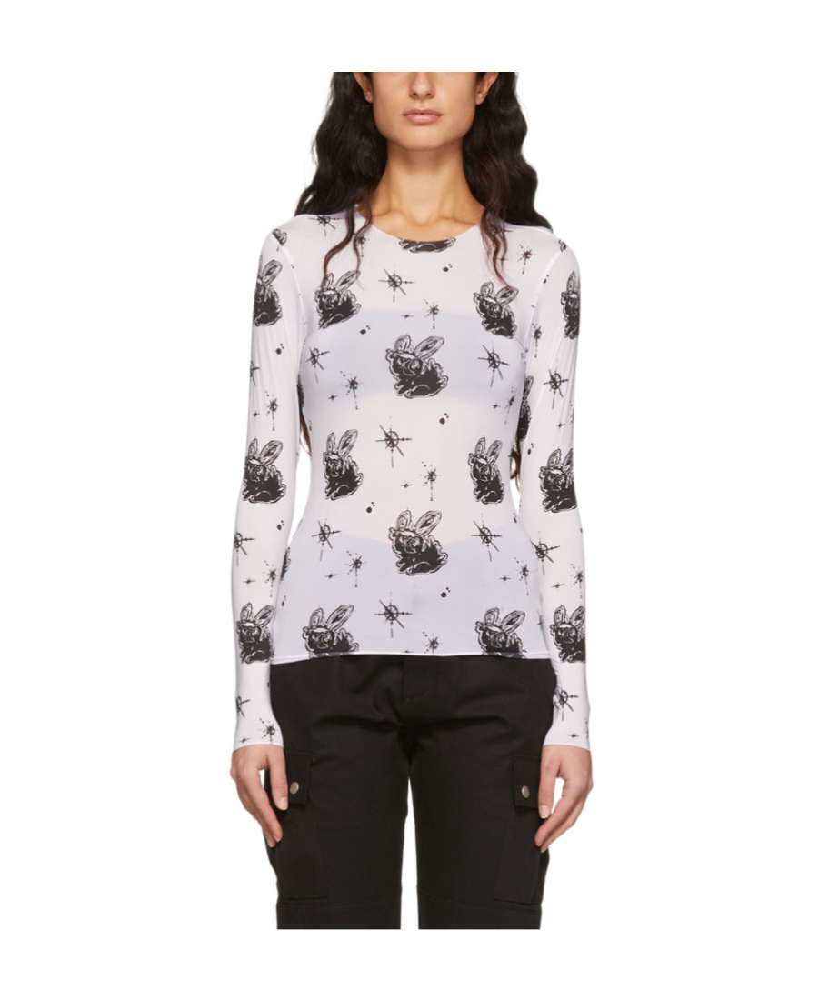 We11 Done Logo Long-sleeved T-shirt In Black