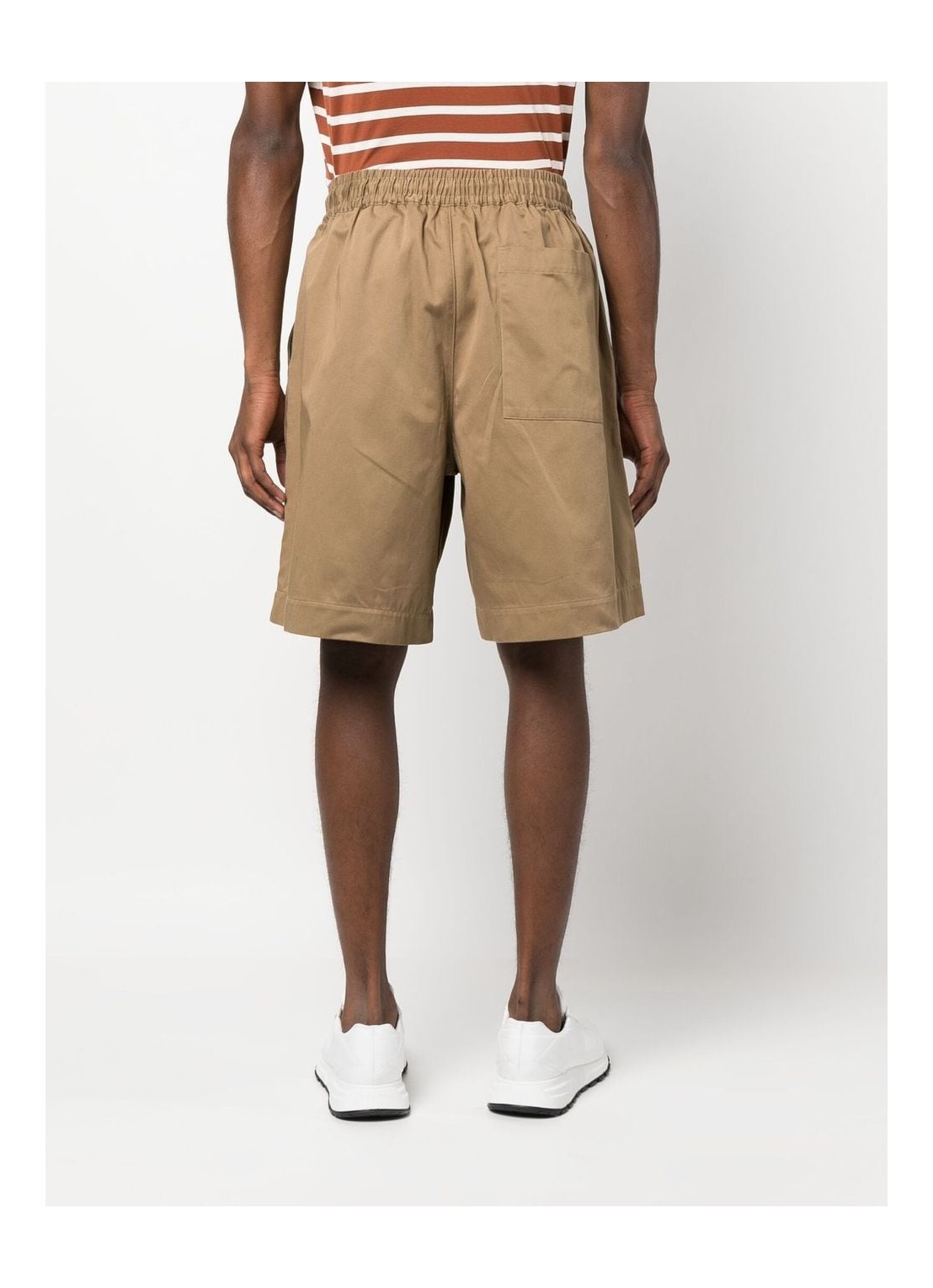 Emporio Armani Drawstring Bermuda Shorts In Brown