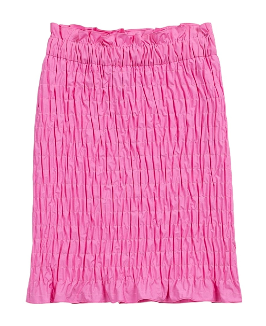 Msgm Shirred-effect Mini Skirt In Pink