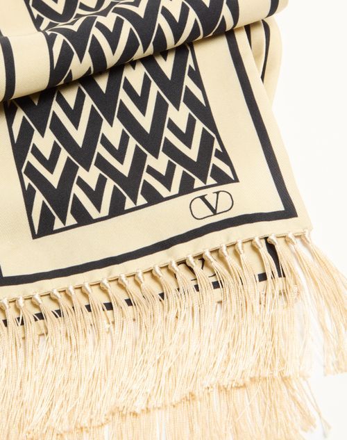 Valentino Garavani Toute La V Scarf In Nude