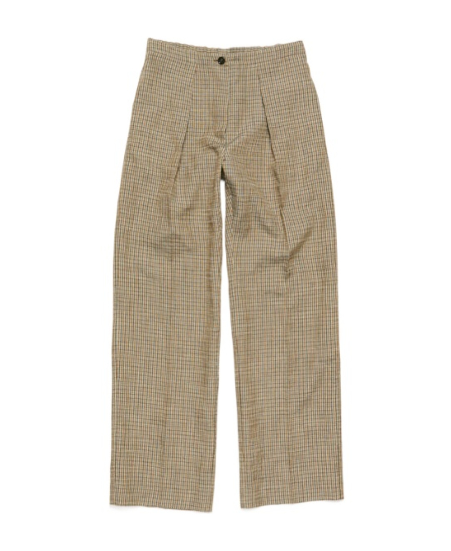 Acne Studios Striped Straight-leg Trousers In Brown