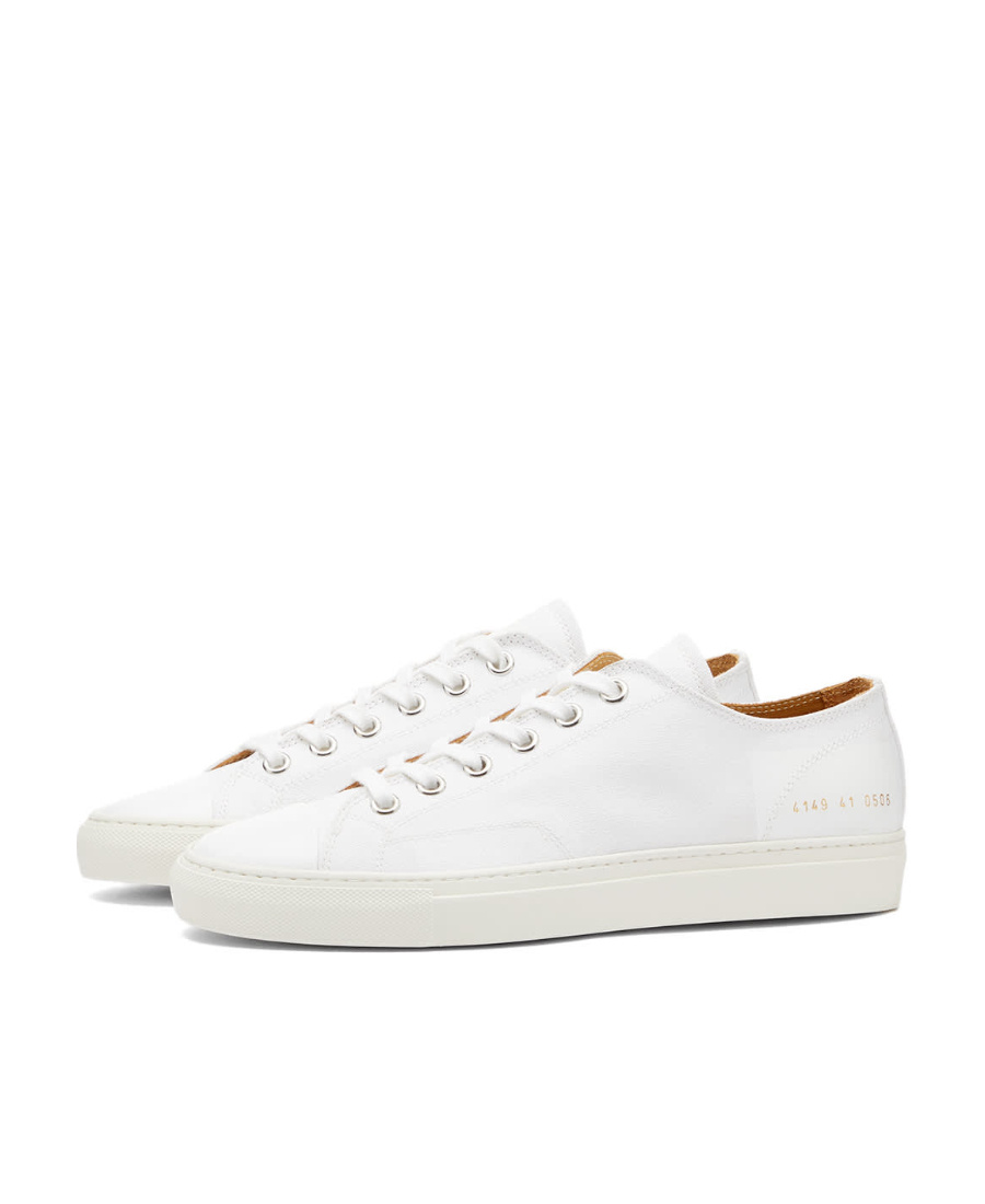 Common Projects Logo-lacing Low-cut Casual Sneakers In White