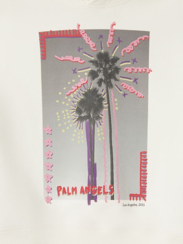 Palm Angels Long-sleeved Sweater In White