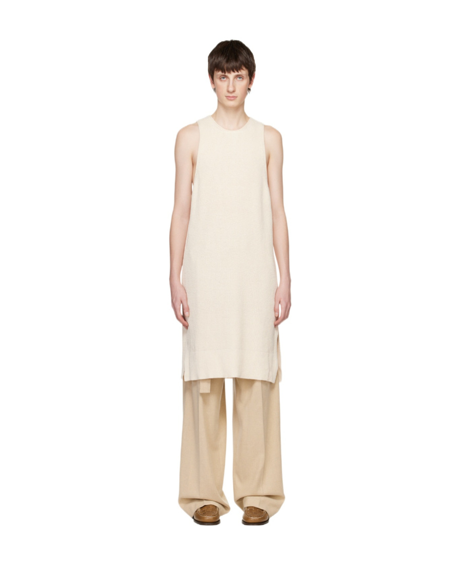 Nanushka Zeno Ribbed-knit Midi Dress In Nude