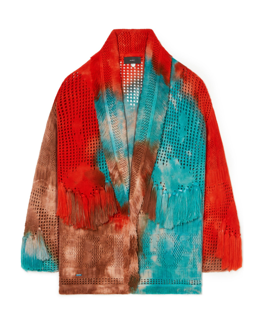 ALANUI ALANUI CALIFORNIA DREAMING TIE-DYED FRINGED CARDIGAN
