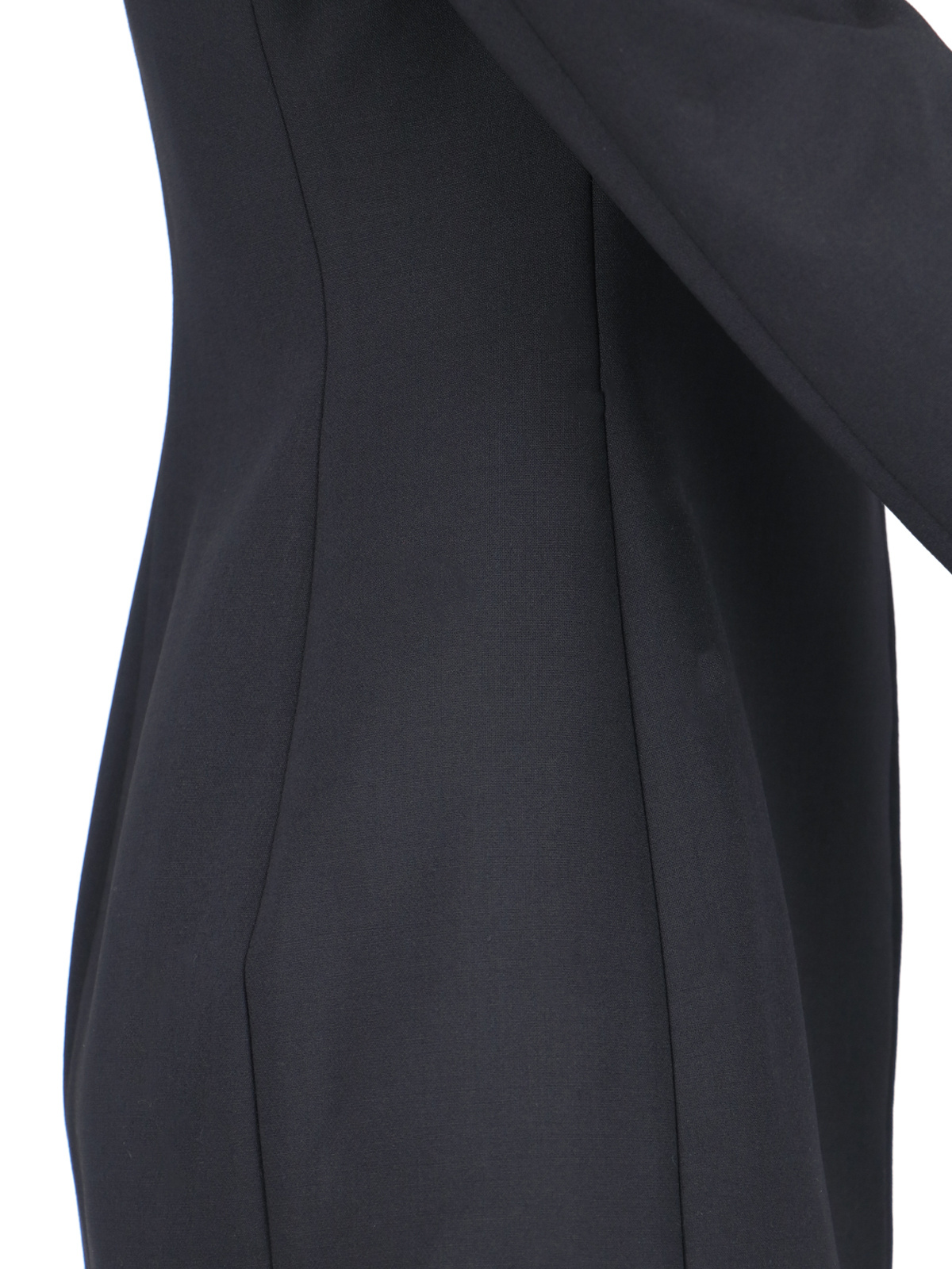 Shop Ferragamo Vertical Collar First Shearing Wool Casual Jacket In Black