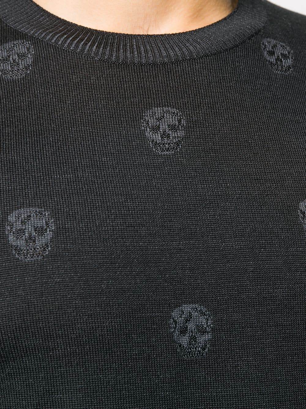 Shop Alexander Mcqueen Multiple Skulls Jumper In Black