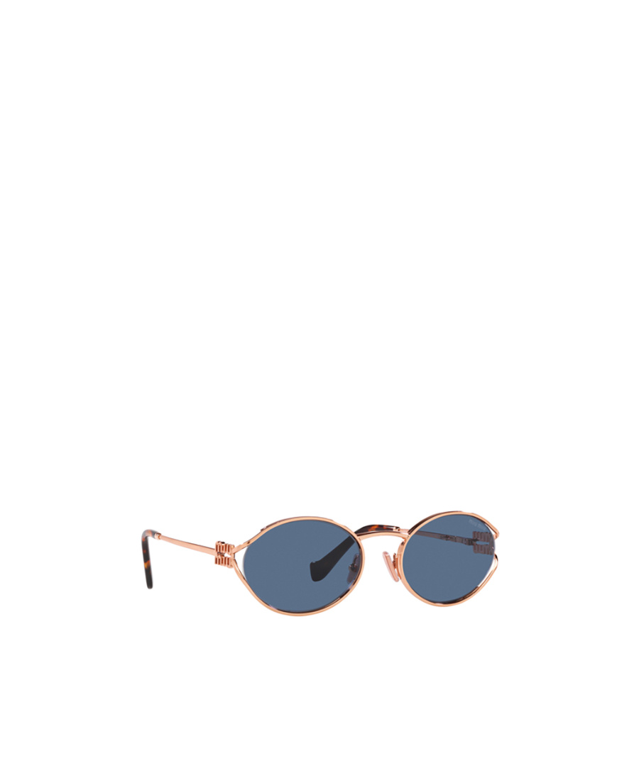 Miu Miu Oval-frame Sunglasses In Blue
