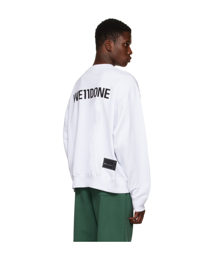 We11 Done Logo Hoodie In White