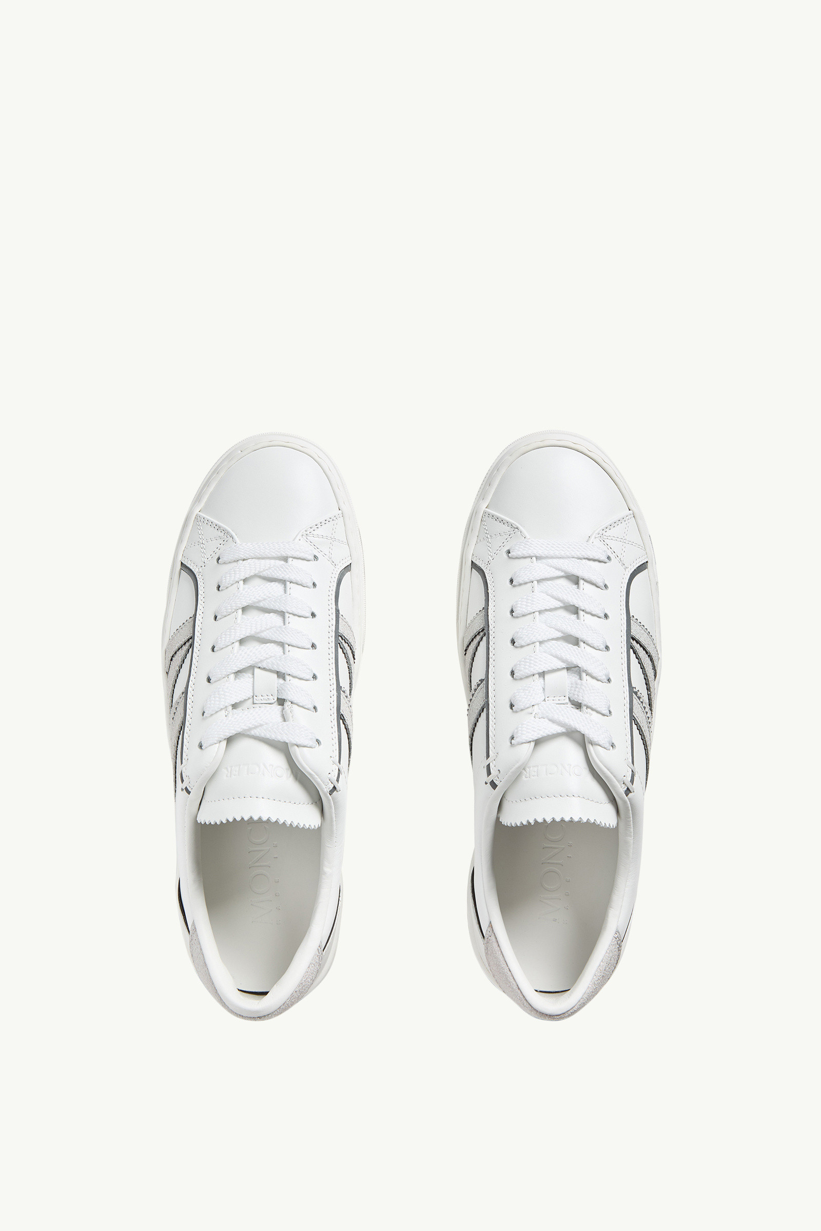 Moncler Monaco2 Leather Glitter Trainers
