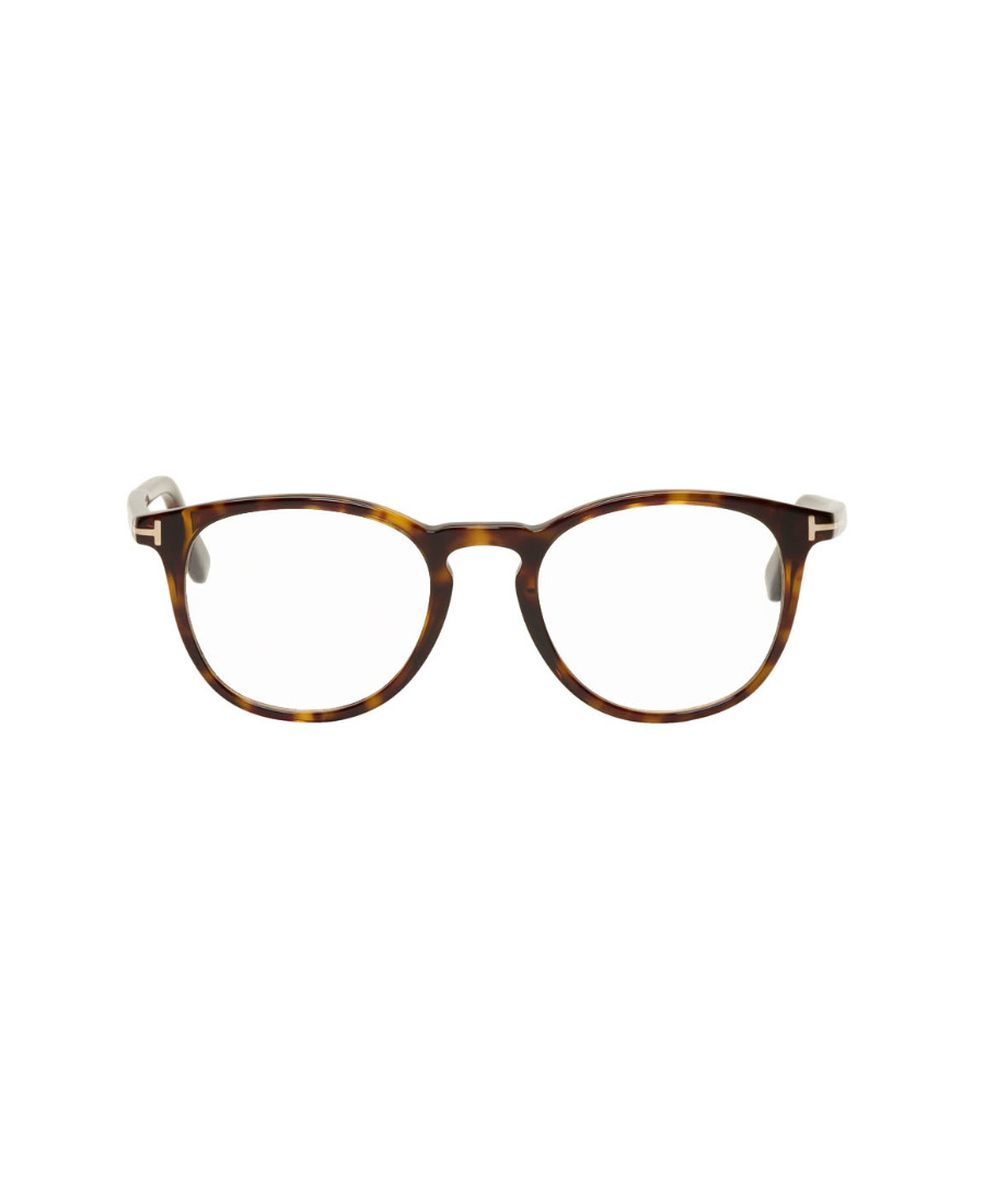 Tom Ford Eyewear Round Frame Glasses In Brown