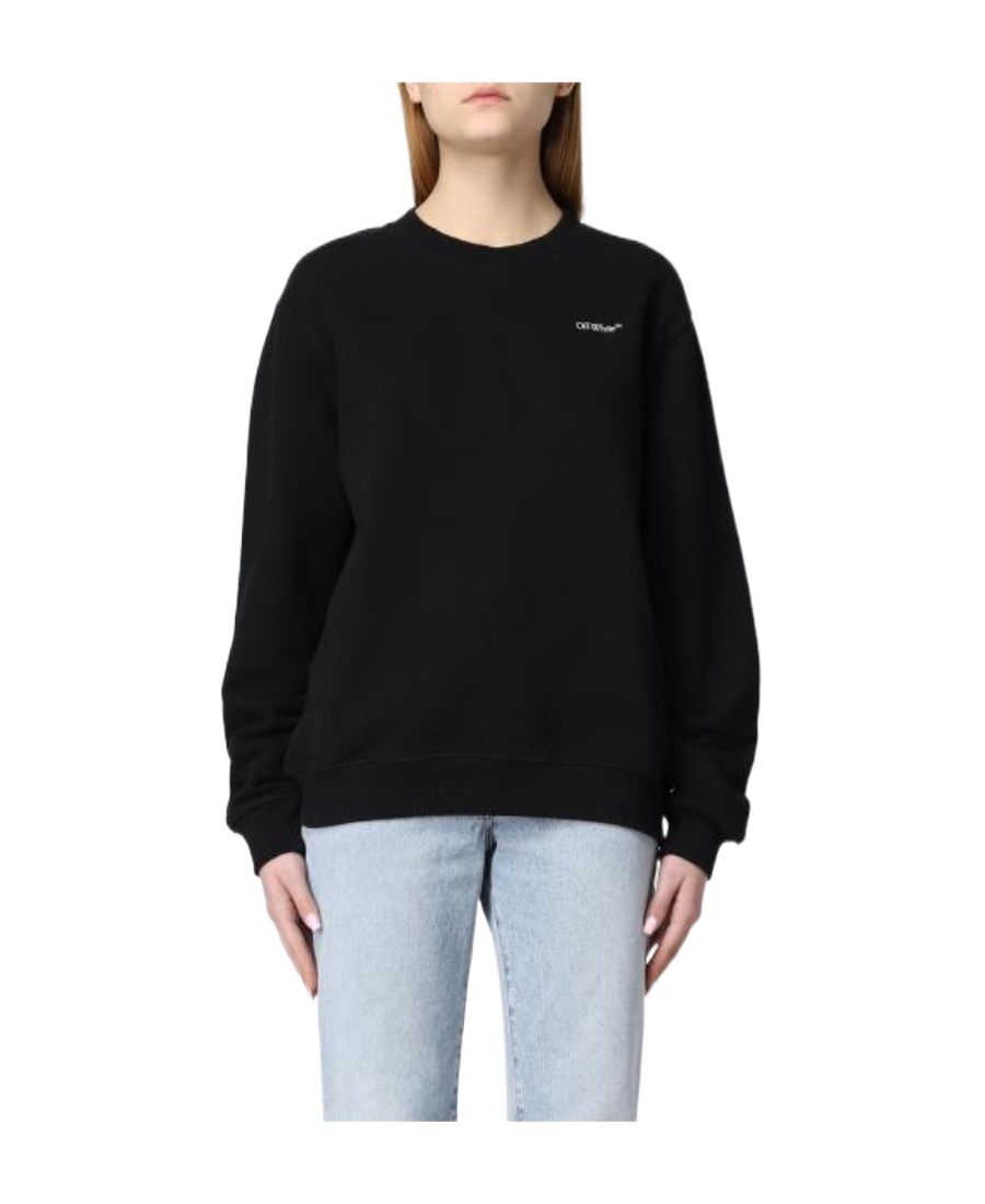 Off-white Logo-print Long-sleeve Sweatshirt In Black