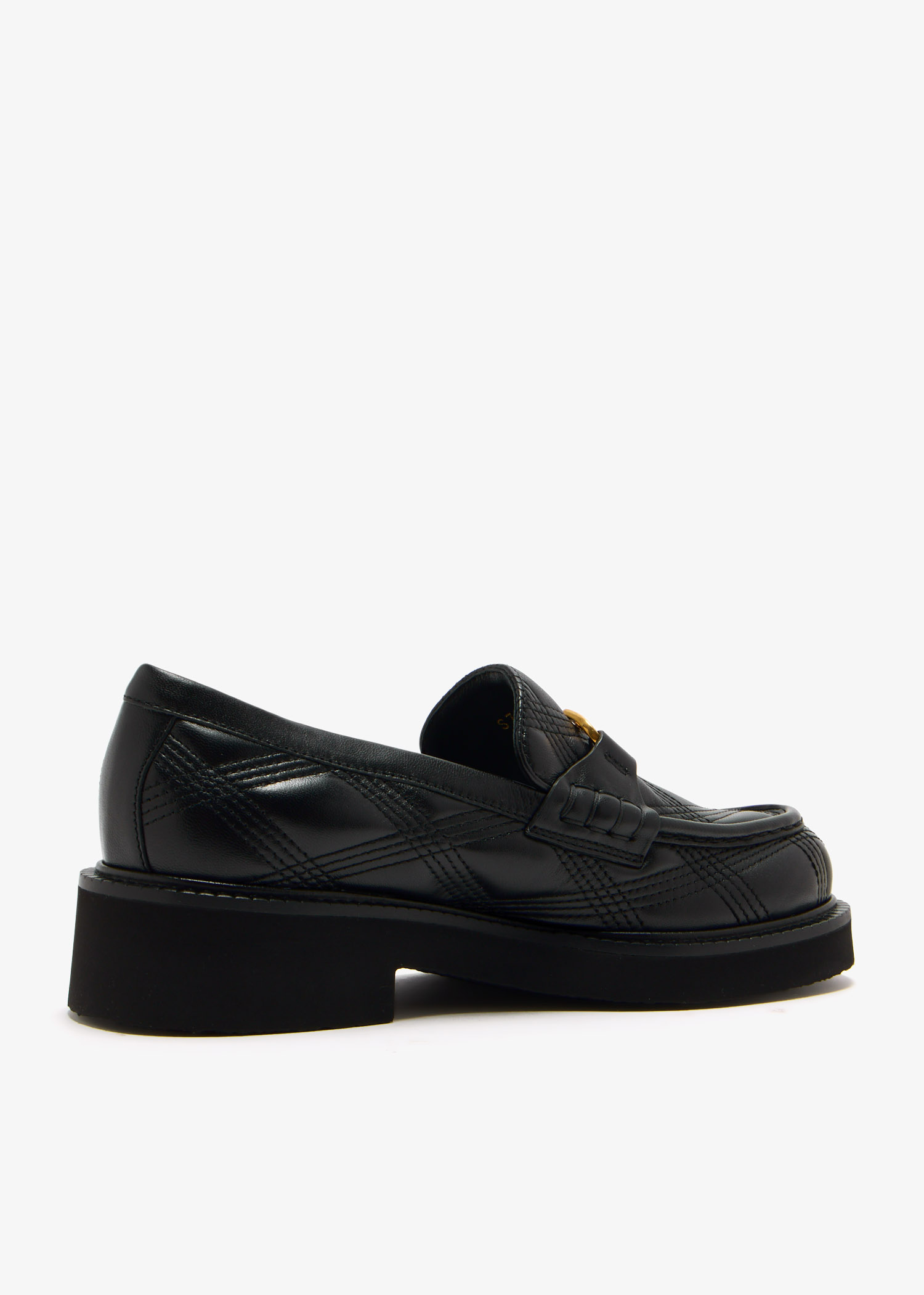 Valentino Black Leather Loafers In Black