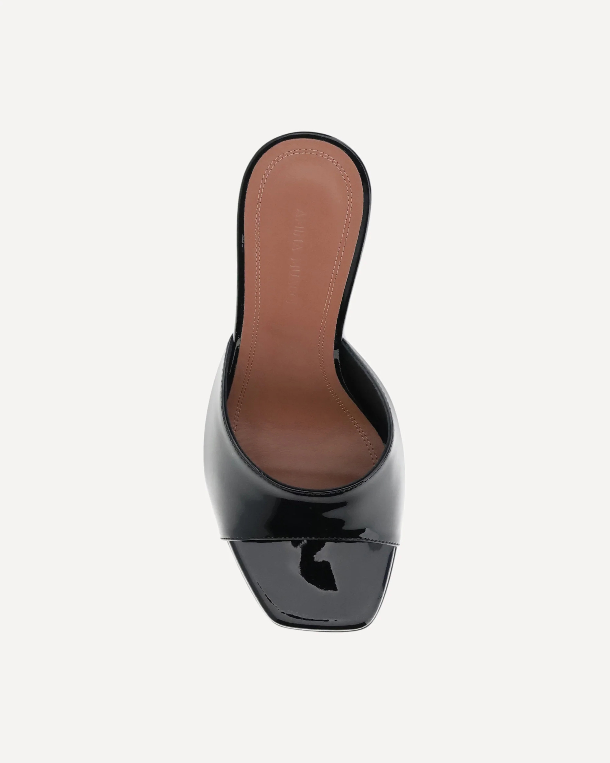 Amina Muaddi Square Toe High Heel Sandals In Black