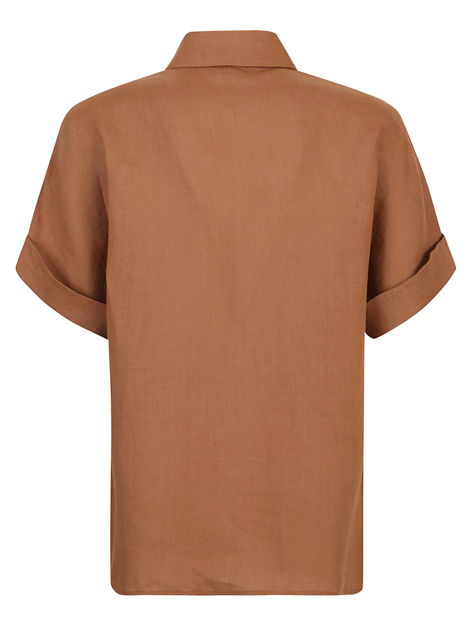 Eleventy Short Sleeve Shirt In Brown