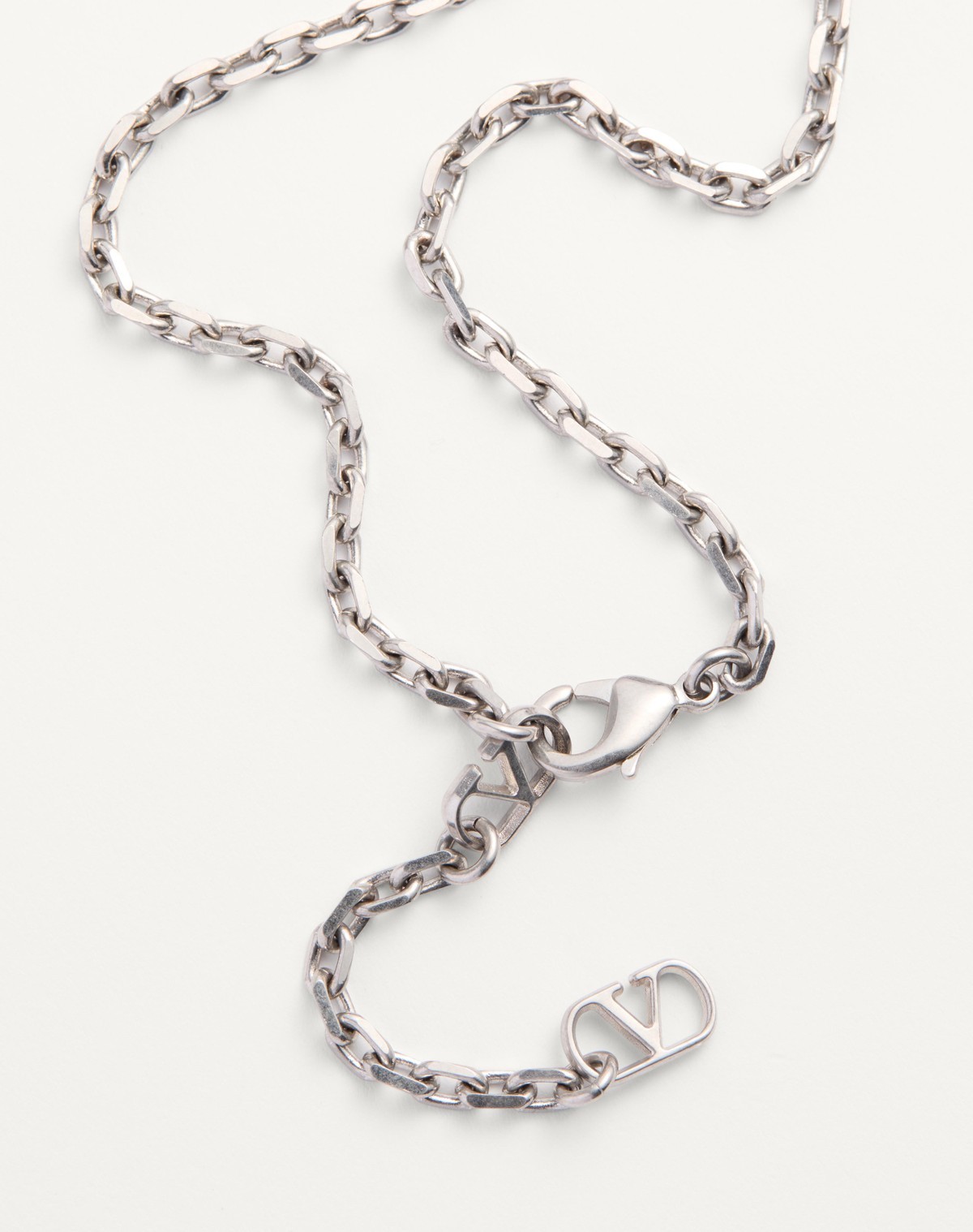 Valentino Crystal-embellished Necklace In Gray