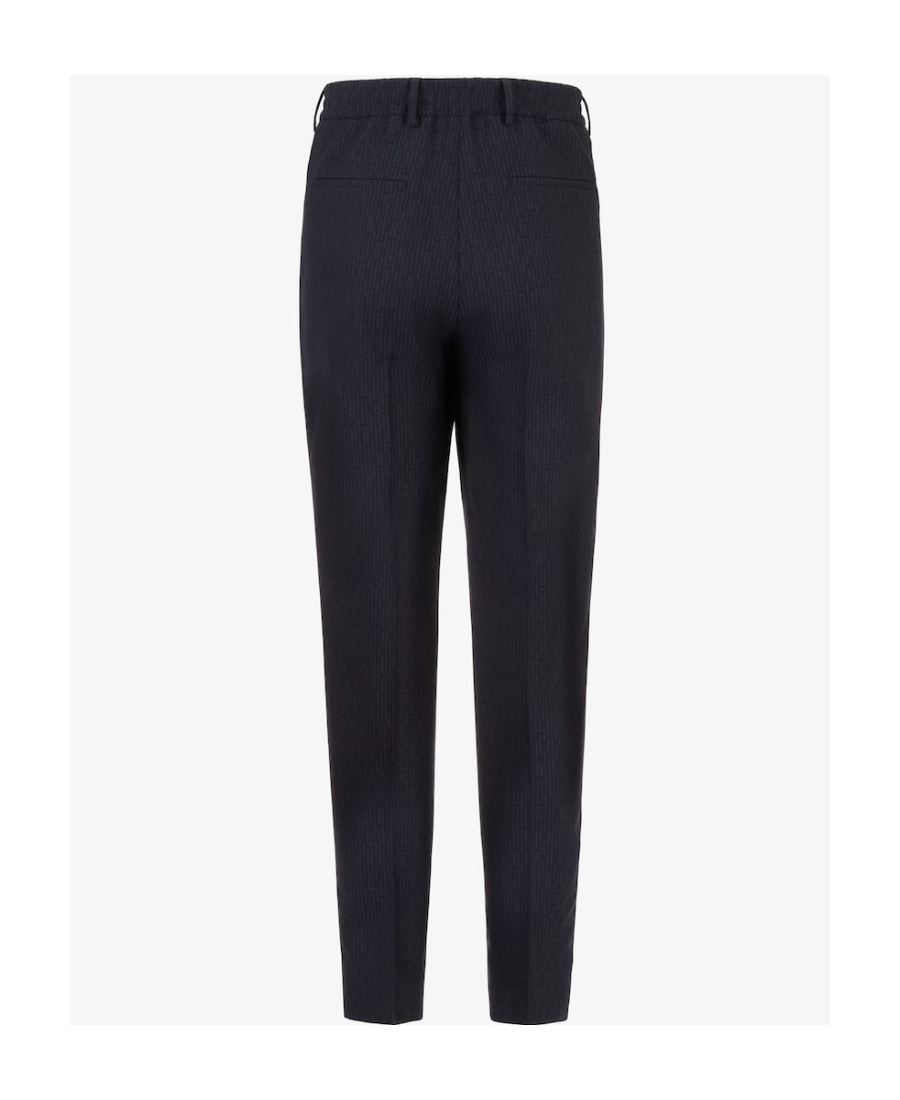 Fendi Ff-jacquard Tapered Wool Trousers In Black