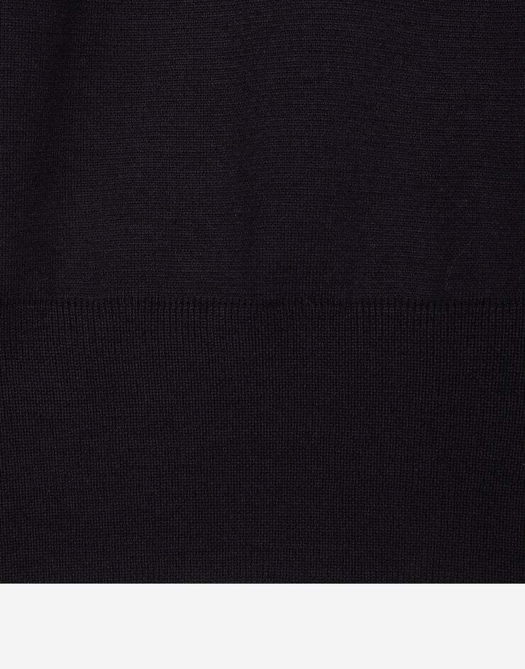 Dolce & Gabbana Logo-embroidered Virgin Wool Jumper In Black