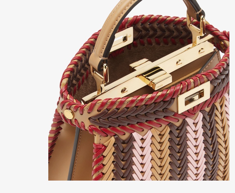 Fendi Peekaboo Iseeu Braided Tote Bag In Multicolor