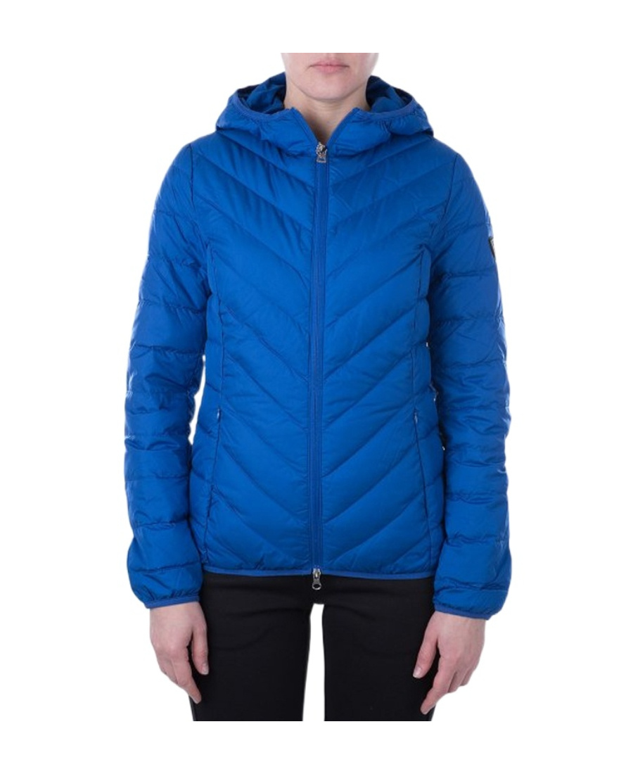 EA7 LOGO HOODED DOWN JACKET