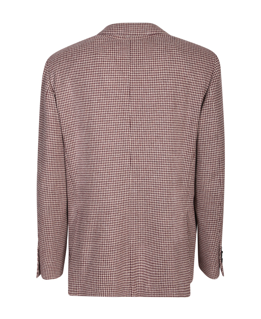 Shop Lardini Single-breasted Houndstooth Blazer In Nude