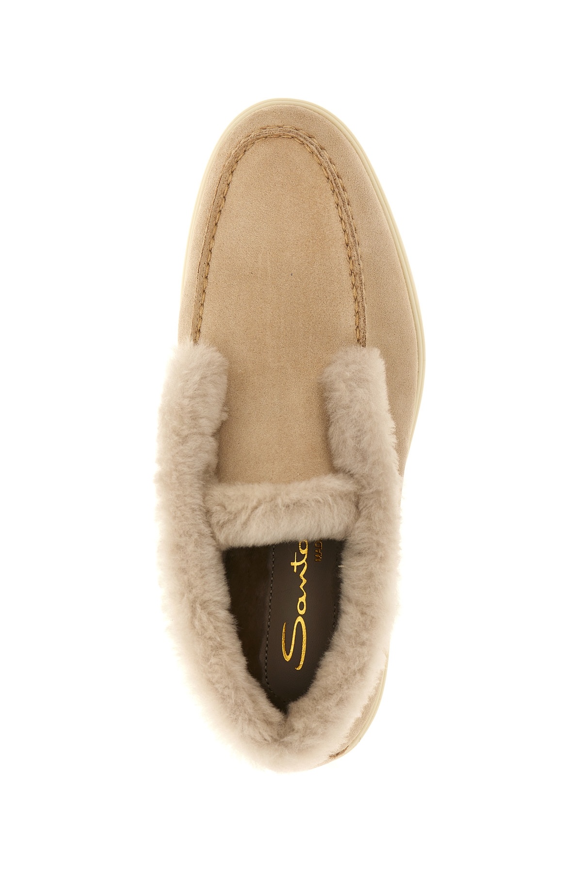 Santoni Round-toed Ankle Boots In Brown