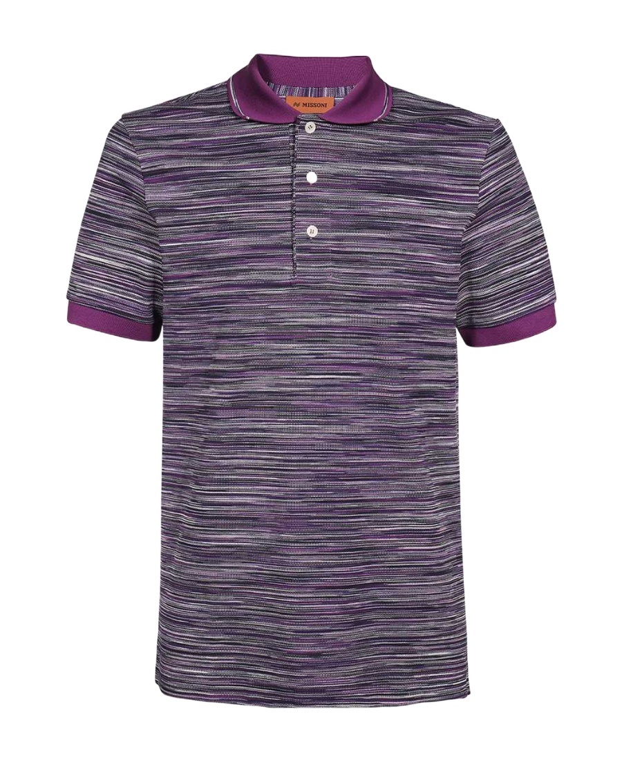 Missoni Short-sleeved Polo Shirt In Gray