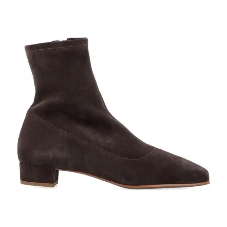 By Far Este Ristretto Brown Suede Ankle Boots In Brown