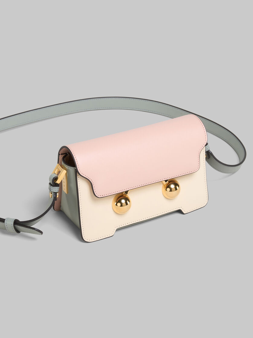Marni Womens Zo878 Trunkaroo Colour-block Medium Leather Shoulder Bag In Nude