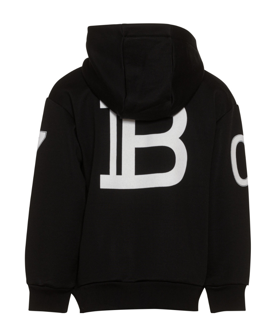 Balmain Hooded Sweater In Black