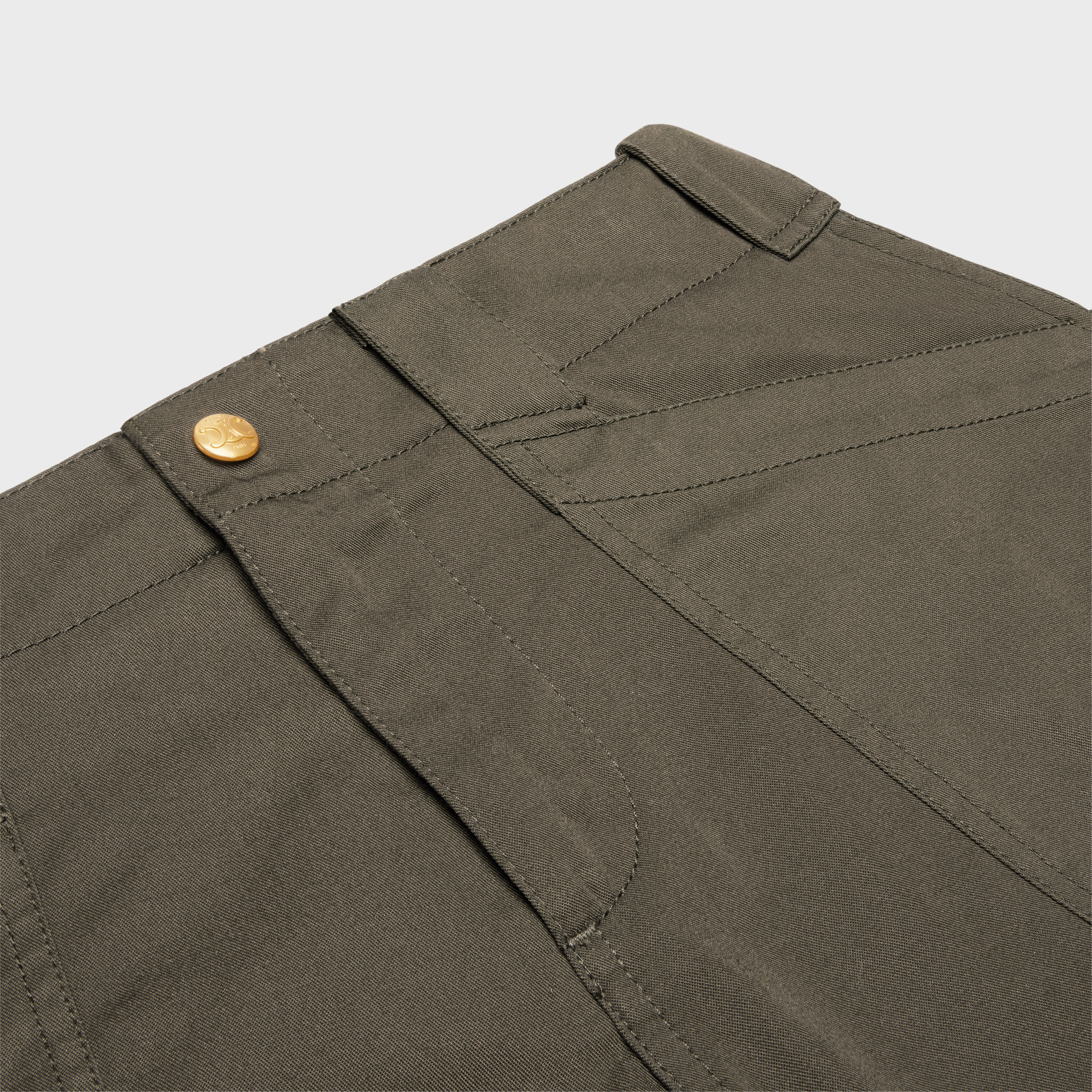 Celine Middle Waist Casual Pants In Green