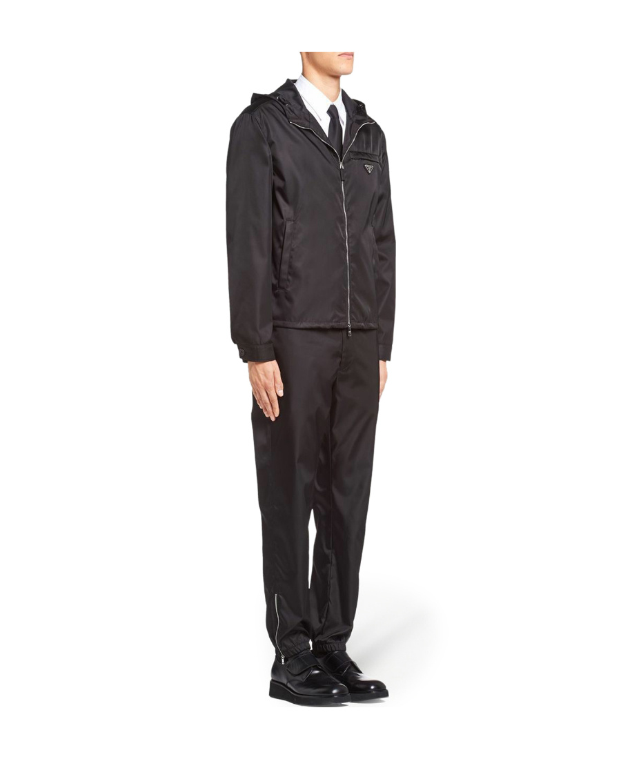 Prada Technical Cotton Blouson Jacket In Black
