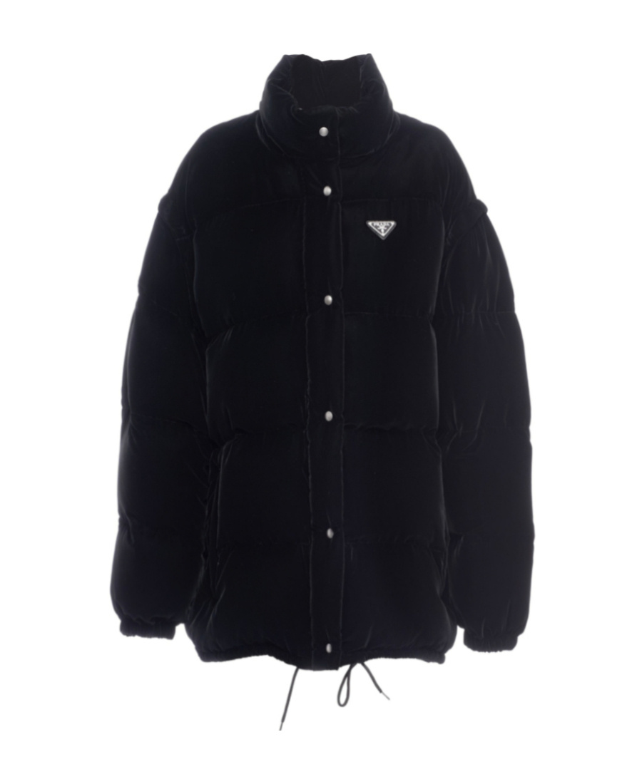 PRADA CONVERTIBLE VELVET DOWN JACKET