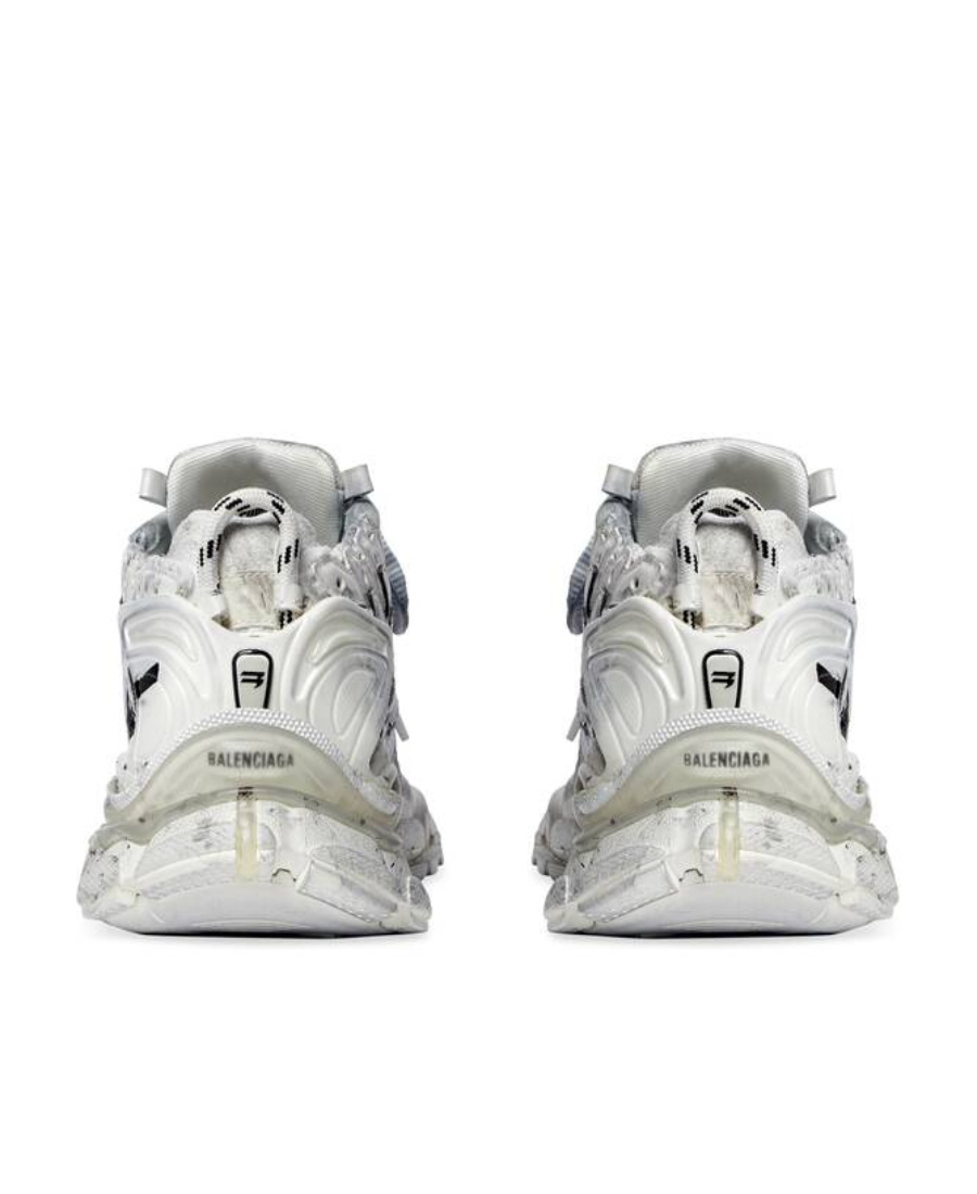 Balenciaga Runner Graffiti Sneakers In White