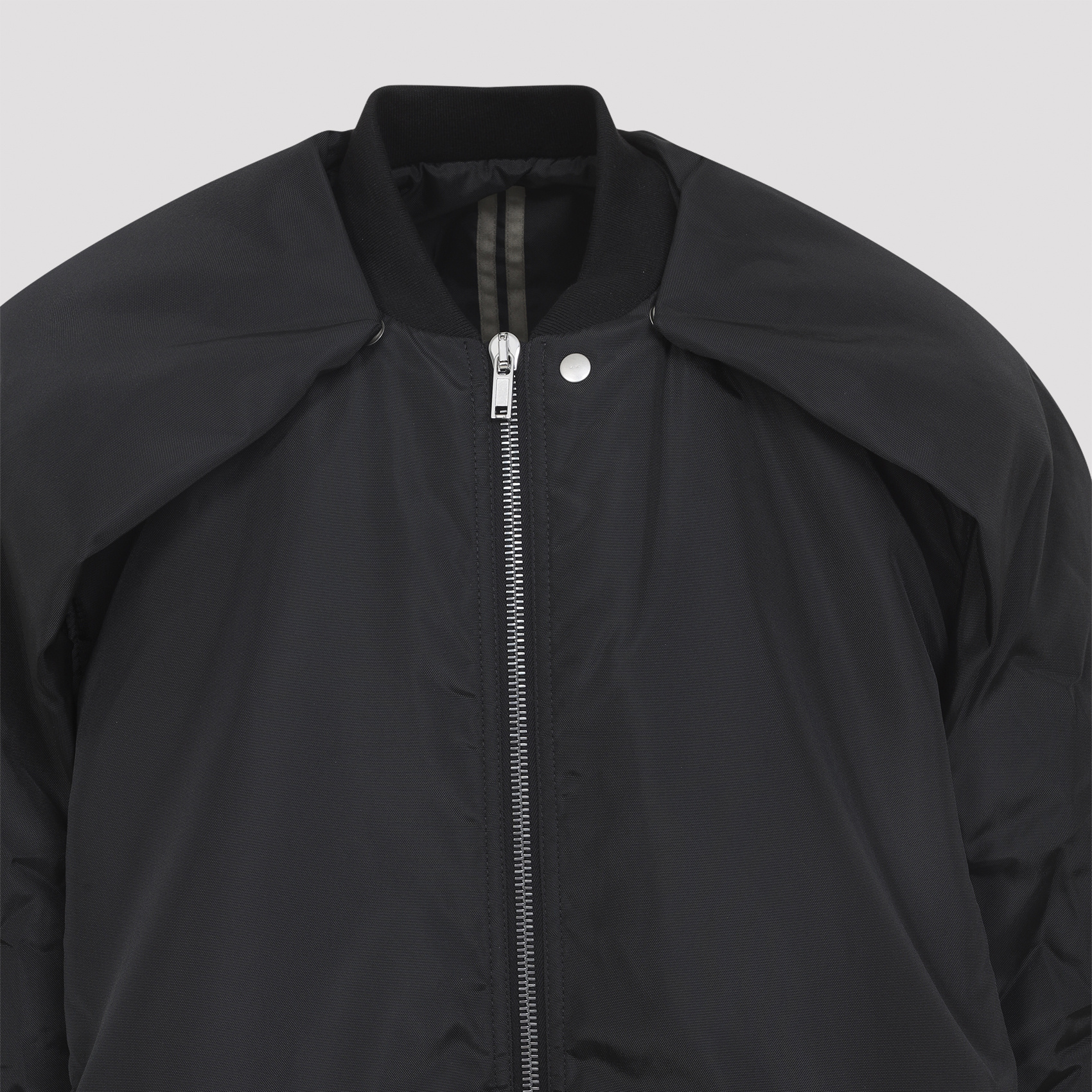 Rick Owens Drkshdw Longline Jacket With Ribbed Cuffs And Hem In Black