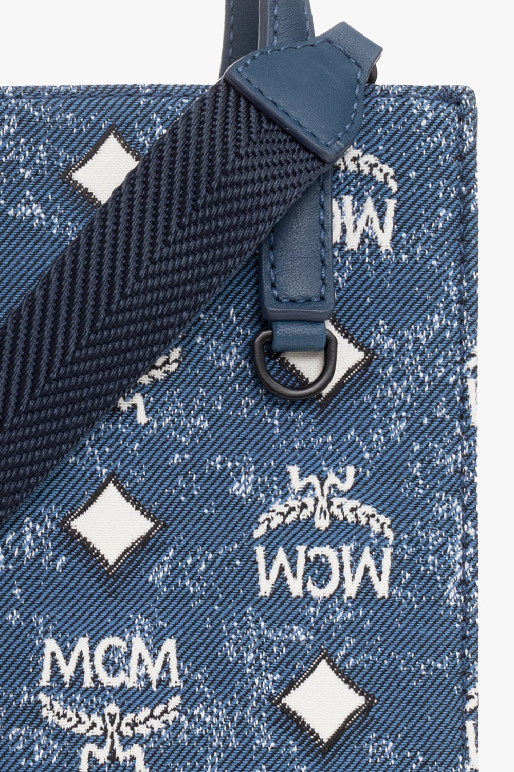 Mcm One-shoulder Bag With Chinese Characters In Blue