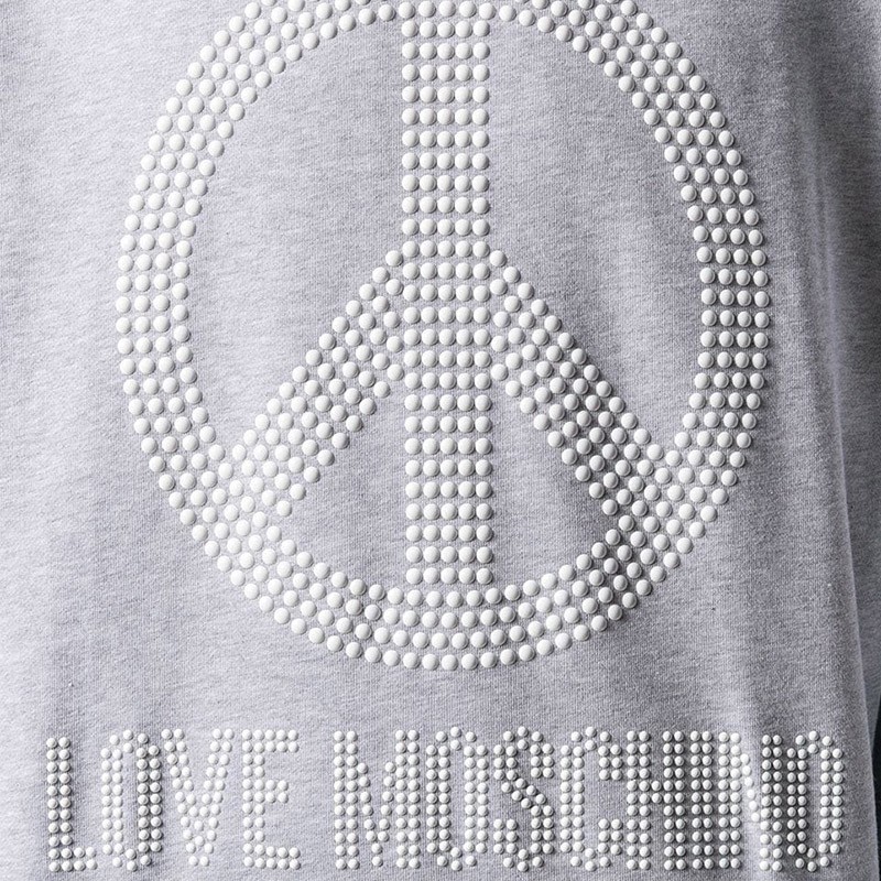 Moschino Logo Rivet Sweater In Gray