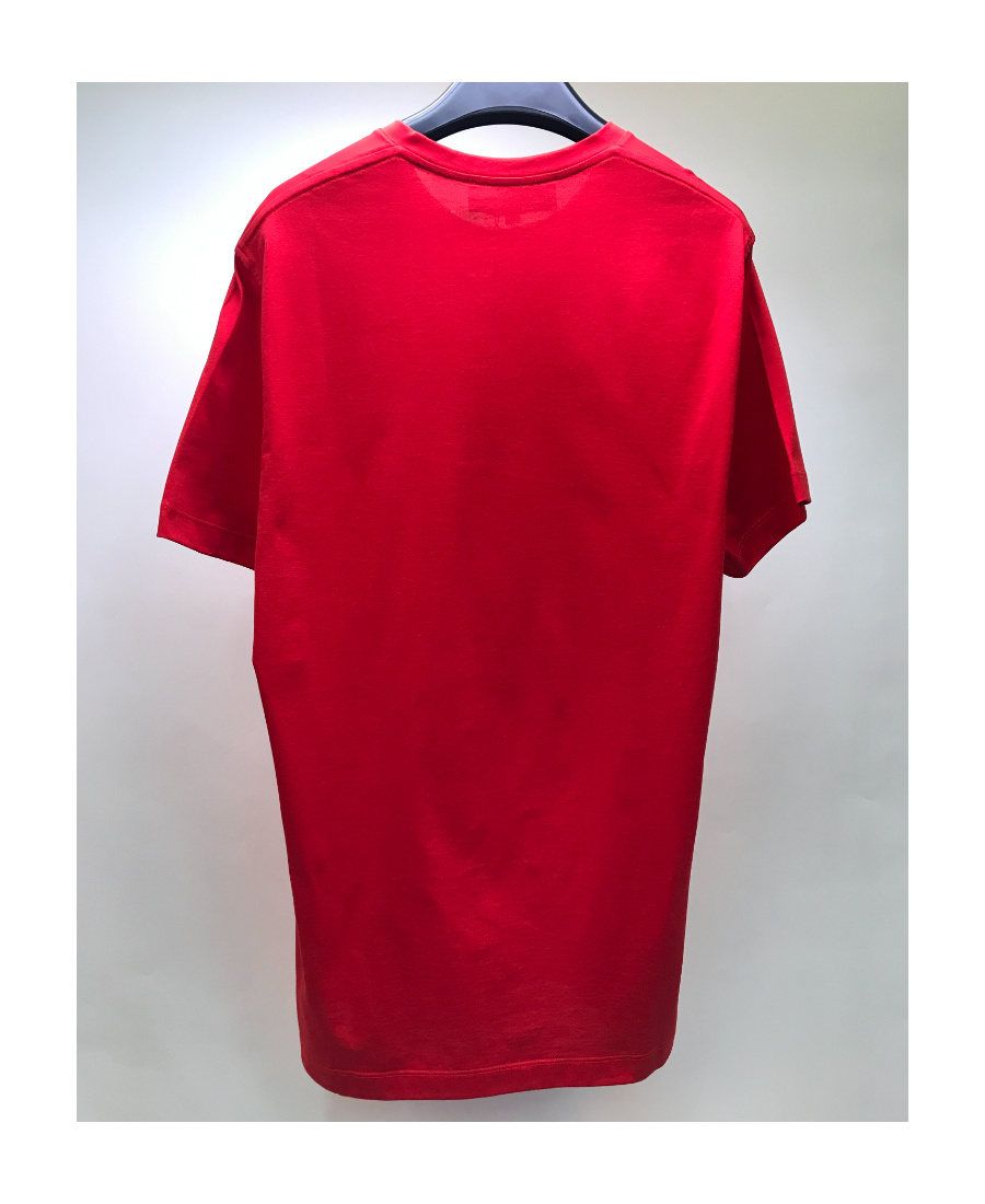 Ferragamo Logo Round-necked T-shirt In Red