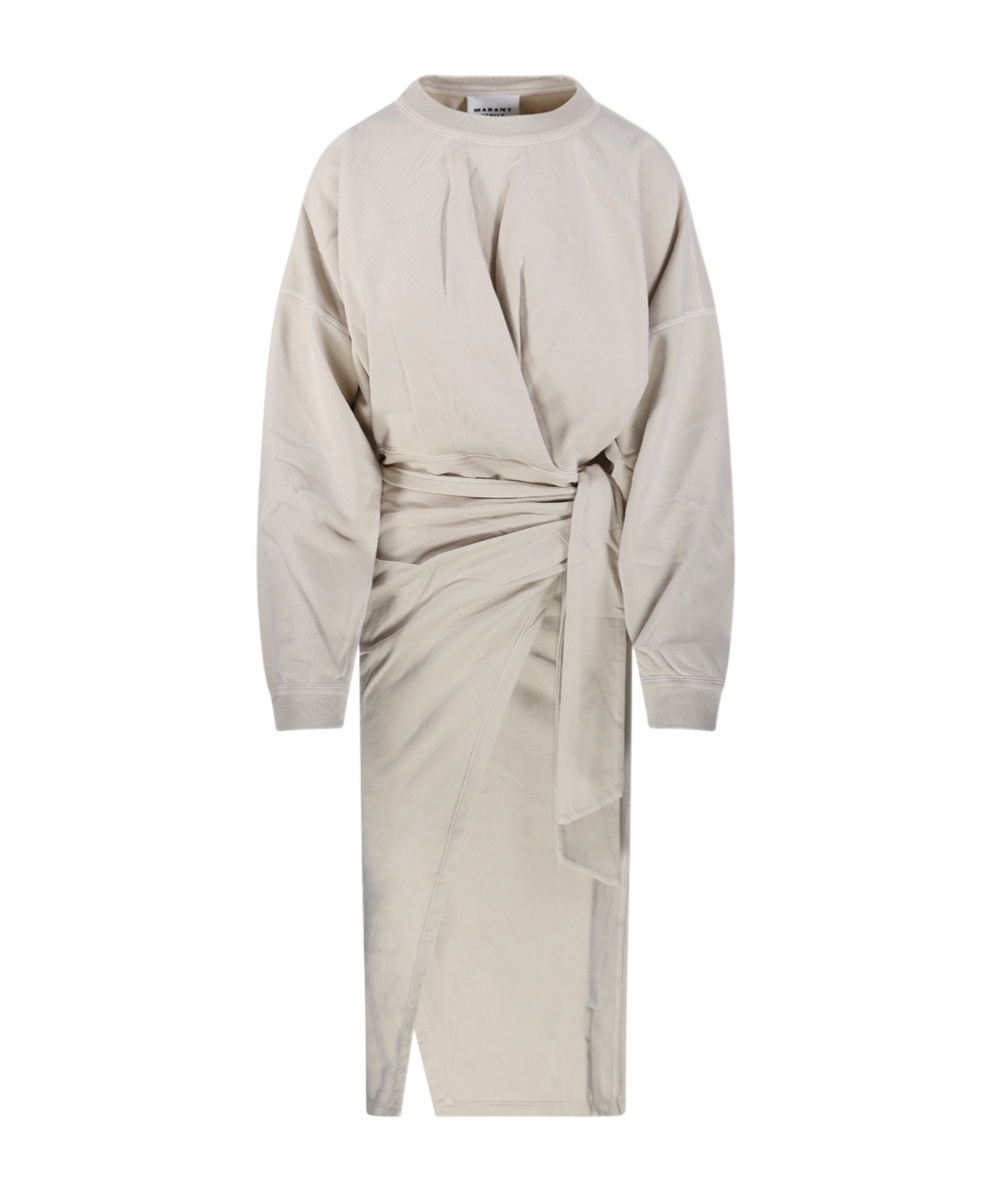 Isabel Marant Étoile Sandrina Wrap Midi Dress In White