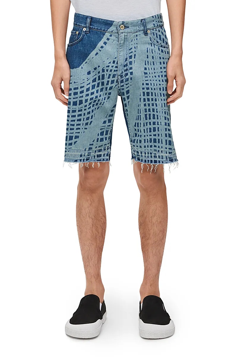 Loewe Shorts In Denim In Blue