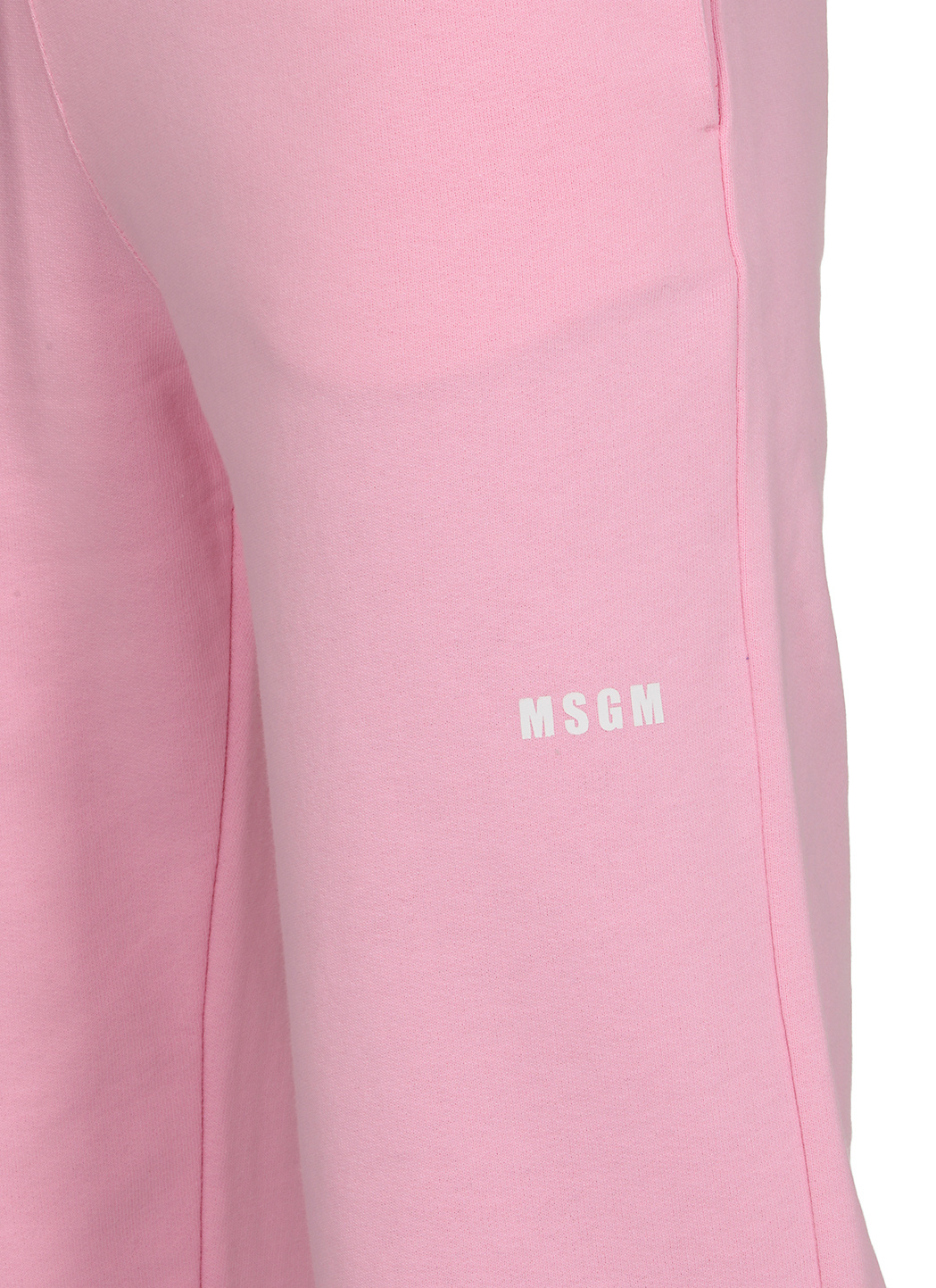 Msgm Pink Logo Print Joggers In Pink