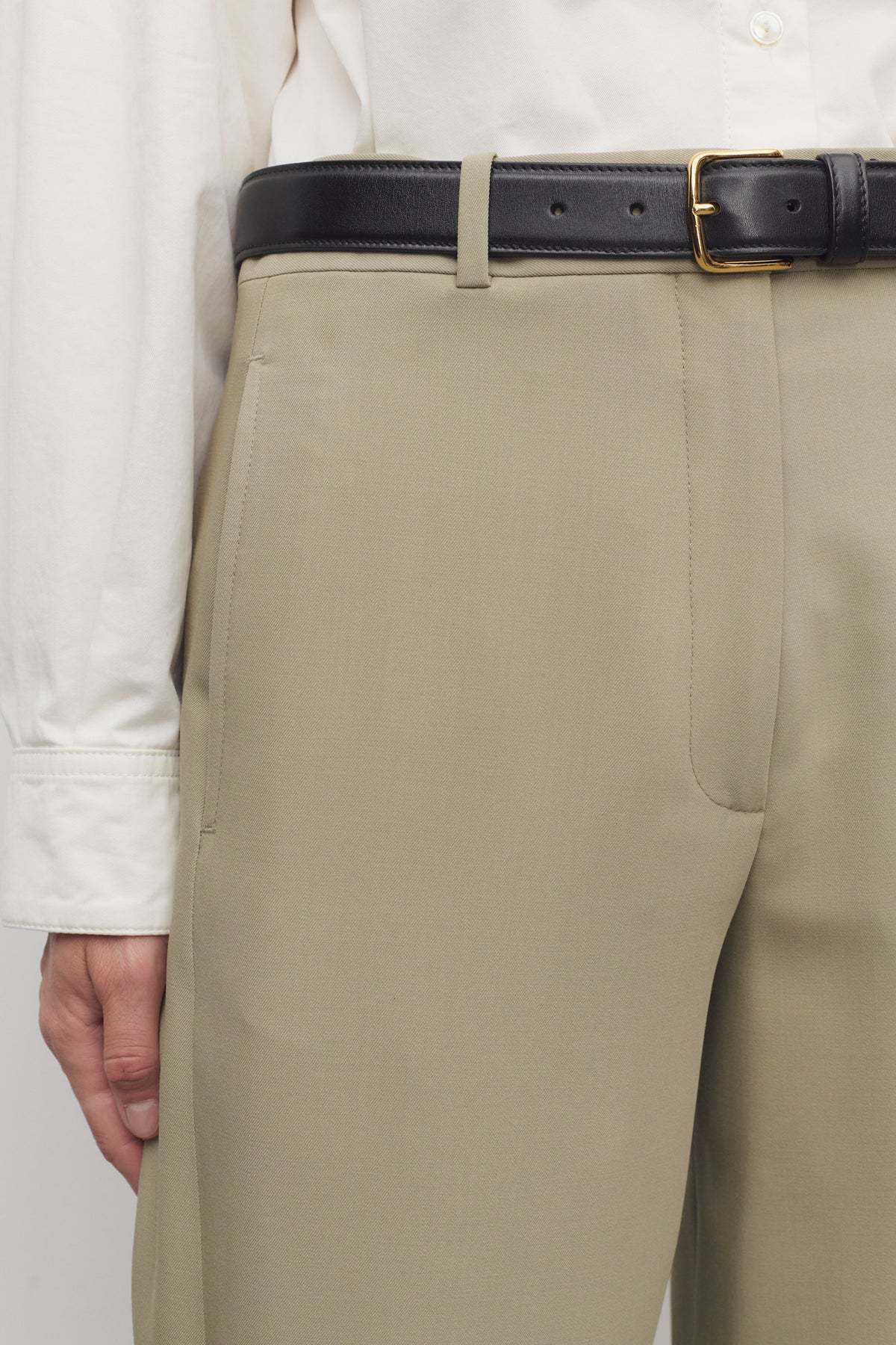 The Row Belt Loop Casual Pants In Green